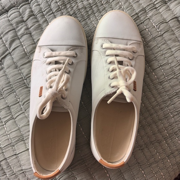 Ecco Shoes - Ecco Cream Leather Footwear